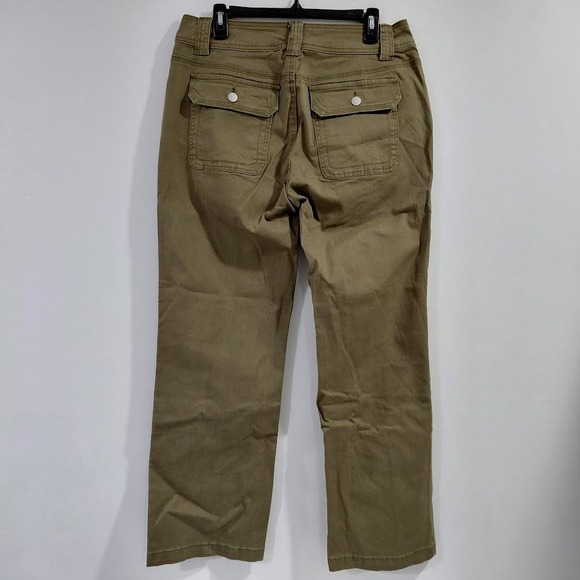 Women's Olive Green Wide-Leg Pants - Picture 3 of 16